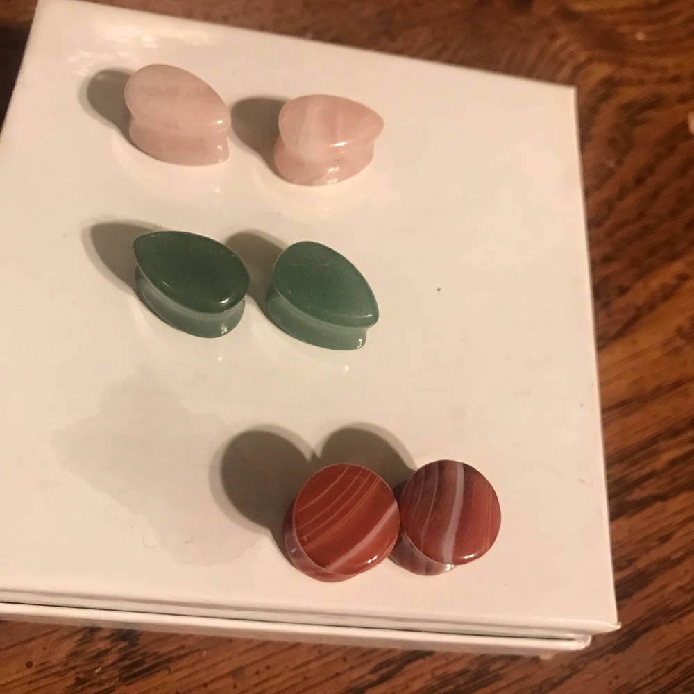 Ear plugs stone 00g 1/2 inch